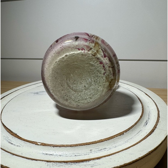 HEBRON ACID Washed Vase Hand Blown Glass Multi Color Purple Amber 5” - Picture 4 of 4